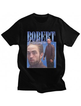 Funny Robert Pattinson Standing Meme T Shirt Men Pre-shrunk Cotton Tee Tops Rob Tshirts Short Sleeved Fashion T-shirt Merch
