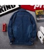 Autumn And Winter Men's Large Size Denim Jacket Wide Prednisone Plus Fertilizer To Increase The Large Size Men's Fashion